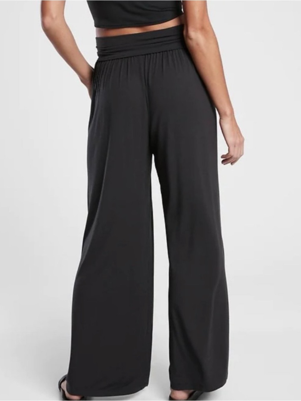 Athleta Wide Leg Black Studio Pants - Picture 2 of 9